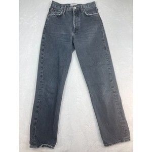AGOLDE Jeans Womens Gray 90s Pinch High Waist Straight Leg Distressed
